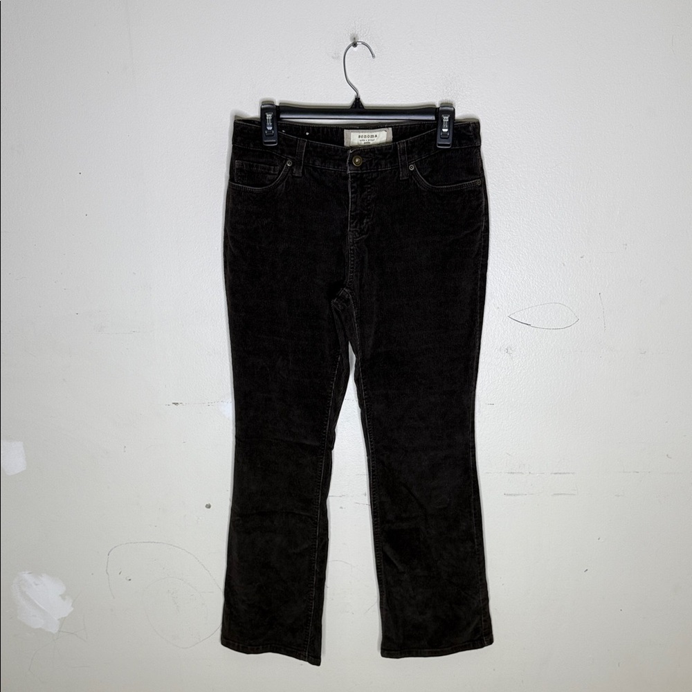 Sonoma Dark Brown Corduroy Pants Trousers Size 6 Petite